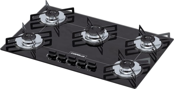 Cooktop 5 Bocas Chamalux Ultra Chama Preto Bivolt T.C