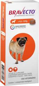 Bravecto Cães de 4.5 até 10kg Bravecto para Cães, 4.5 a 10kg,