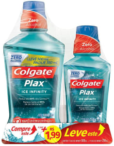 Enxaguante Bucal Colgate Plax Ice Infinity 500ml + 250ml