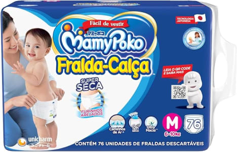 MamyPoko Fralda-Calça M 76 Unidades Mamypoko Branco