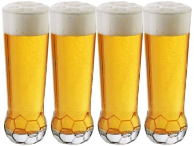 Jogo de Copos de Vidro para Cerveja Transparente - 420ml 4 Peças Crisa Bola - Copo de Cerveja - Magazine OfertaespertaLogo LuLogo Magalu