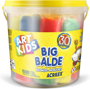 Balde com Massas de Modelar Acrilex 1.5 kg