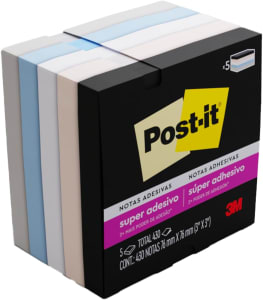 Post-it, 3M, Bloco De Notas Adesivas, Coleção Serenidade, 76x76, 430 Folhas