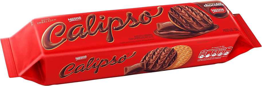 3 Unidades - Biscoito Calipso Coberto Chocolate 130g