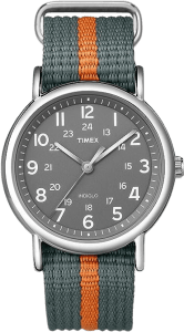 Relógio Timex Unissex T2N649 Weekender Cinza/Laranja