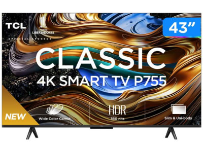 Smart TV 43" 4K UHD LED TCL 43P755 Wi-Fi Bluetooth 3 HDMI 1 USB - Smart TV - Magazine {{route.pmdStoreName}}Logo LuLogo Magalu