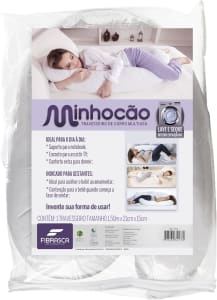 Travesseiro De Corpo Minhocão Para Gestante - 21x150 Cm - Fibrasca, Branco