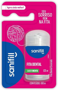 Fita Dental Sanifill Sabor Menta 100 metros, Sanifill