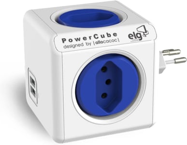 Filtro de linha ELG PowerCube 4 Tomadas + 2 USB Bivolt - PWC-R4U