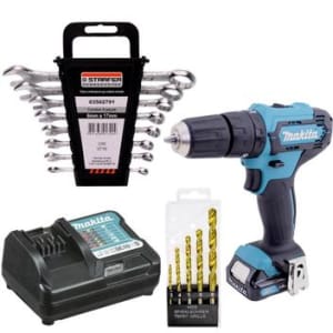 Furadeira Parafusadeira de Impacto HP331DWY-P 3/8 Makita e Kit de chaves c Brocas - Magazine Ofertaesperta