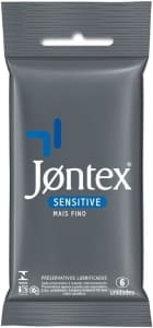 2 Pacotes Preservativo Camisinha Jontex Sensitive - 6 Unidades (Total 12 Unidades)