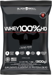 Refil Whey 100% HD Chocolate 900G Black Skull