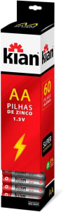 Pilha Zinco AA - Box C/60 Kian