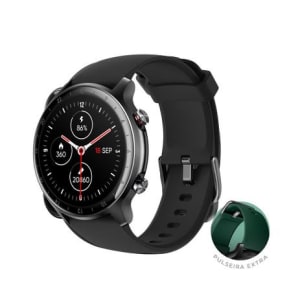 SmartWatch Husky Sports 700 GPS, Preto, Pulseira Extra Verde Escuro, Com GPS - HSPH001 - Magazine Ofertaesperta