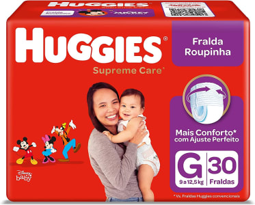 Fralda Huggies Supreme Care Roupinha G - 30 Unidades