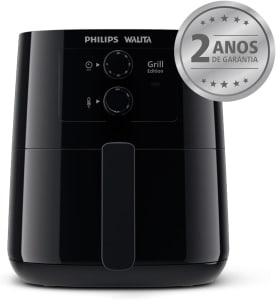 Fritadeira Airfryer Série 3000 Grill Edition, Philips Walita 4.1L HD9202/90, 1400W, 220V (Preto)