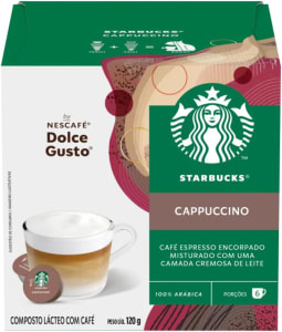 2 Caixas — Café em Cápsula Starbucks Nescafé Dolce Gusto Cappuccino - 12 Unidades Cada