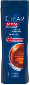  2 Unidades - Shampoo Anticaspa Clear Men Queda Control 200ml 