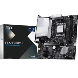 MSI Placa-mãe PRO H810M-B, LGA 1851, mATX, DDR5, PCIe 5.0, M.2 Gen4