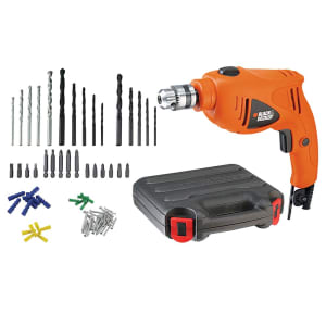 Furadeira de Impacto 3/8" Black&Decker HD400K 50 Acessórios com Maleta 550W - Coral/Preta