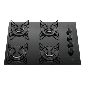 Cooktop 4 bocas atlas agile up mesa vidro mega chama bivolt