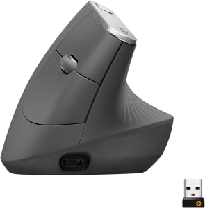 Mouse Sem Fio Logitech MX Vertical Com Design Ergonômico Para Redução De Tensão Muscular