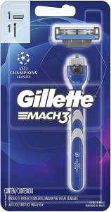 Aparelho de Barbear Gillette Mach3 Edição UEFA Champions League Gillette