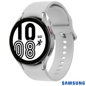 Smartwatch Samsung Galaxy Watch4 BT 44mm Prata 1,4" Pulseira de Fluorelastômero Bluetooth 16GB