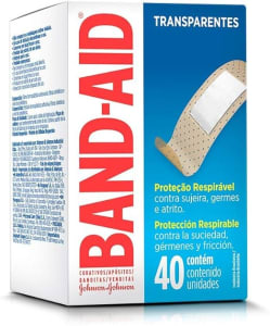 2 Pacotes Band-Aid Curativos Adesivos Regular 40 Unidades