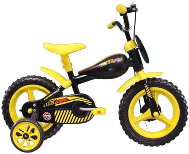 Bicicleta Aro 12 Tracktor Com Tanque Preta/amarela Track Bikes Multicor