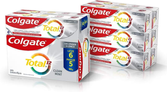 Creme Dental Colgate Total 12 Clean Mint 6 Unidades Promo