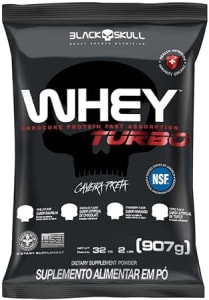 Refil Whey Turbo Chocolate 907G, Black Skull