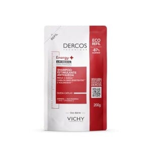 Vichy dercos energy+ refil shampoo antiqueda estimulante com aminexil 1.5%, niacinamida e vitamina e, +47% fios fortalecidos e +19% de densidade capil