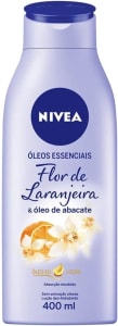 NIVEA Loção Hidratante Óleos Essenciais Flor de Laranjeira & Óleo de Abacate 400ml - Loção Hidratante que recupera a maciez e o brilho da pele, com Óleo de Abacate, rico em nutrientes, sem oleosidade