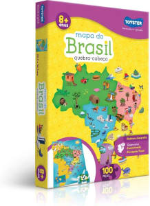 Quebra-Cabeça Mapa do Brasil 100 peças - Toyster Brinquedos