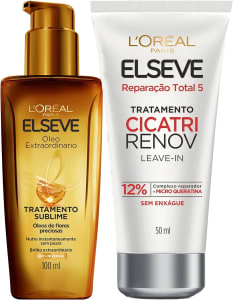 Kit Óleo Extraordinário L'Oréal Paris + Leave-in De Tratamento Cicatri Renov, L'Oréal Paris