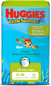 Fralda Infantil Little Swimmers P/M, 11 Unidades, Huggies