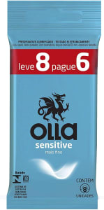 2 Unidades - Preservativo Olla Sensitive Leve 8 Pague 6 