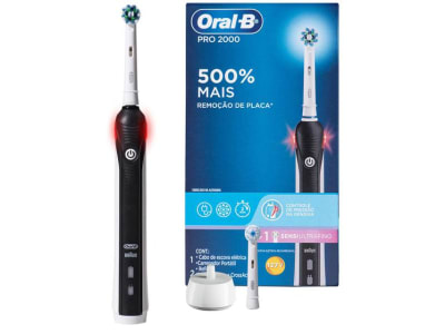 Escova de Dente Elétrica Recarregável Oral-B - Pro 2000 2 Refis - Escova de Dentes - Magazine Ofertaesperta