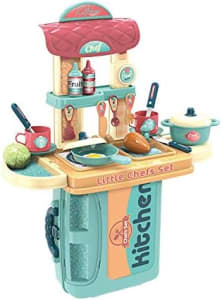 Cozinha Infantil 3 em 1 Kit Maleta Chef Brinquedo MC1006