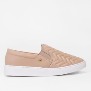 Slip On Vizzano Matelassê Feminino - Bege