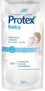 10 Unidades - Sabonete líquido para bebê Protex Baby Delicate Care 380ml Cada