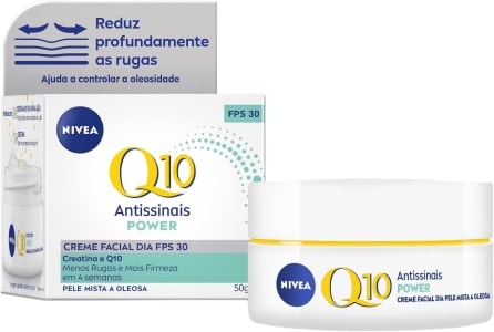 Creme Facial Antissinais Q10 Power Dia FPS 30 Pele Mista a Oleosa Plus 50g - Nivea