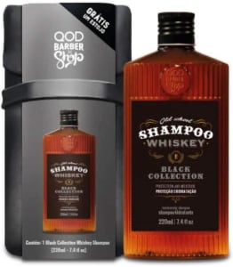 Shampoo para Barba e Cabelo Qod Proteção e Hidratação Old School Whiskey + Estojo - 220ml