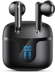 Fones de Ouvido Bluetooth 5.3 BLACKULTRA, Verdadeiramente Sem Fio, 60H de Reprodução, Intra-Auricular Esportivo com Microfone, Cancelamento de Ruído, 