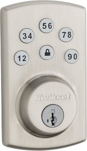 Fechadura eletrônica Kwikset 99070-101 Powerbolt2, cilindro único, sem chave, com SmartKey, níquel acetinado