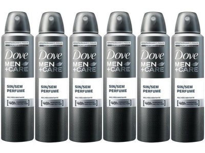 Desodorante Aerossol Antitranspirante Masculino - Men+Care Sem Perfume 150ml Cada 6 Unidades