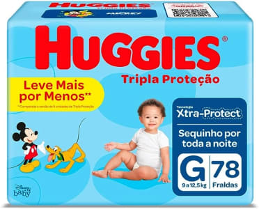 Fralda Huggies Tripla Proteção G - 78 Fraldas