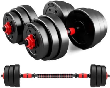 Kit Anilhas E Barras Ajustáveis 20kg - Home Gym Fitness