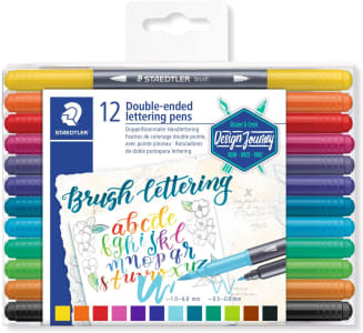 Caneta Ponta Dupla Staedtler Brush Lettering - 3004 TB12 02 12 Cores